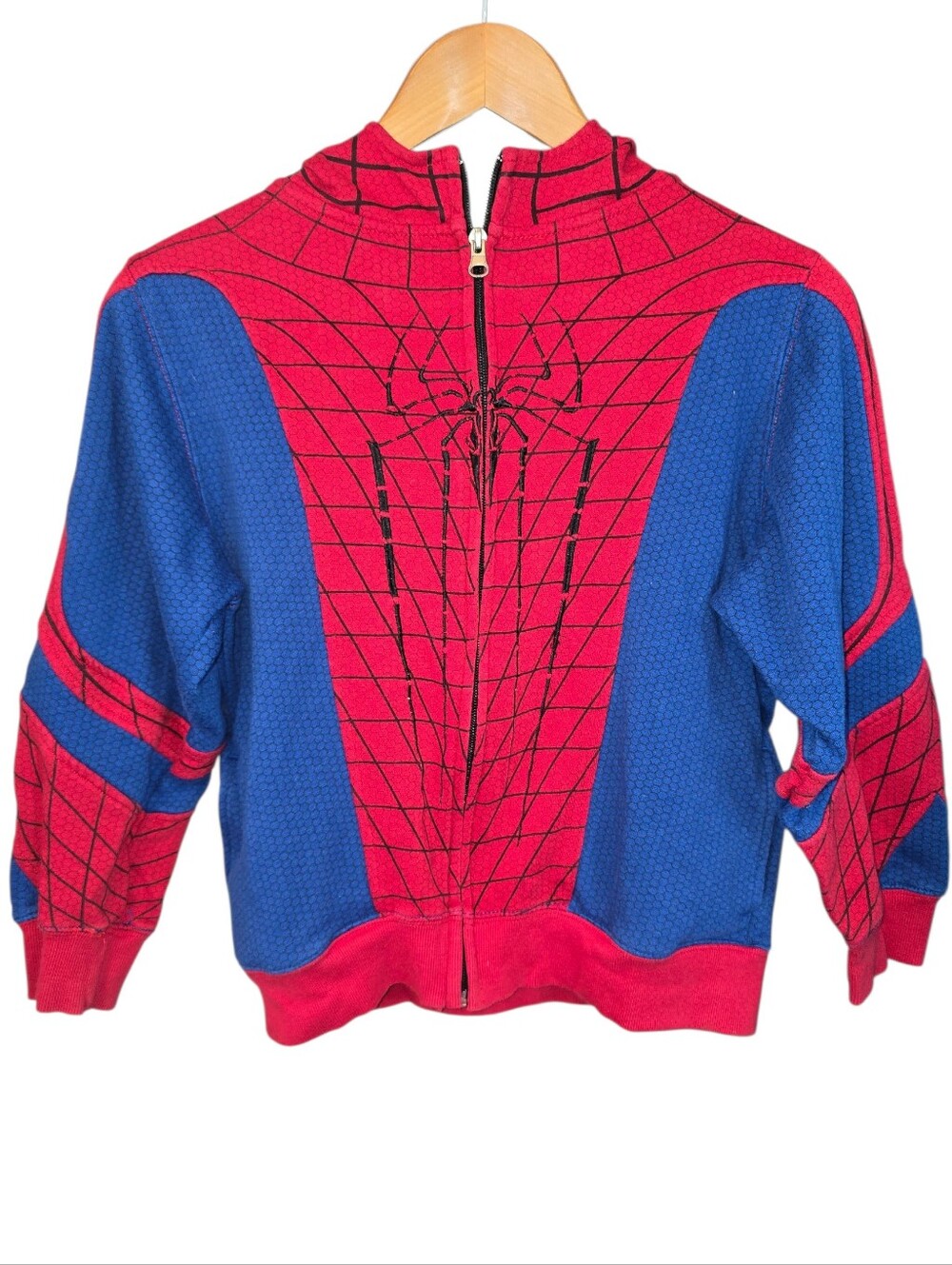 Mad Engine The Amazing Spider-Man Zip Up Hoodie Marvel Sweatshirt Boys Size 7